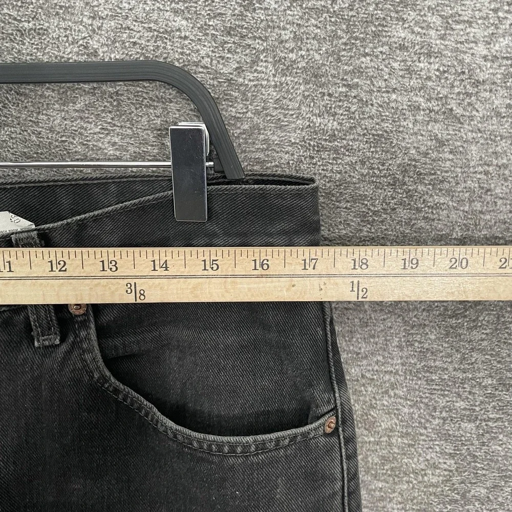Levis 505 Jeans Mens 34x30 Gray Charcoal Wash Regular Straight Leg Denim Vintage